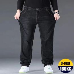 10XL Oversize Jeans For Men Fashion Loose Trousers Pants Plus Size Baggy Daily Work Clothing Big Man 240311