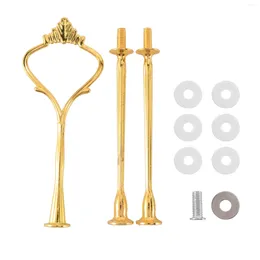 Baking Moulds 6 Set Tray Hardware For Cake Stand 3 Tier Fitting Holder Wedding And Party Serving Tray(Gold)