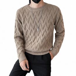 men White O-Collar Sweaters Clothes Winter Sweater Men Coats Solid Striped Pullover Mens Turtleneck Autumn New S-3XL g5zu#