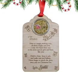 Decorative Figurines Merry Christmas Challenge Coin Holiday Party Pendant Decoration Santa
