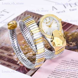 Other Watches Montre Femme Luxe MISSFOX Golden Snakes Shape Water Resistant Woman Jewelry Casual Fashion Dress Womens es 2021 T240329