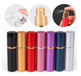 Party Favor 5ml Perfume Atomizer Bottle Portable Mini Aluminum Refillable Spray Perfume Bottles Makeup Containers For Traveler C426 11 LL