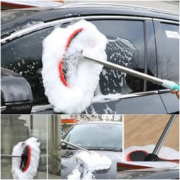 Car Sponge 1Pc Stainless Steel Washing Mop Super Absorbent Cleaning Brushes Window Wash Tool Dust Wax Soft Drop Delivery Automobiles M Otpax