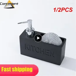 Liquid Soap Dispenser 1/2PCS Modern Kitchen Accessories Set Hand Pump Bottle Brushes Holds And Stores Sponges