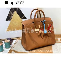 Bk Luxurys Bag Leather Hand-stitched Portable Women's Bk25bk30epsom Togo 37 Golden Brown