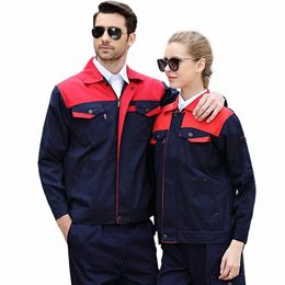 work Clothing Set Worker Suit Men Women Working Coverall Labor Uniforms Car Workshop Repairmen Worker Mechanical Jacket Pants4xl z822#