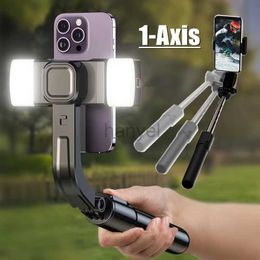 Selfie Monopods Wireless 1-Axis Anti Shake Gimbal Stabiliser for Smartphone Foldable Selfie Stick Tripod Phone Holder for Mobile iPhone Android 24329