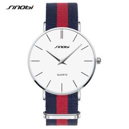 Lover's Brand SINOBI Watches Men Women Fashion Casual Sport Clock Classical Nylon Quartz Wrist Watch Relogio Masculino Femini258b