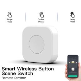 Control Tuya ZigBee button Smart Scene Switch Wireless dimmer multi Scene Linkage One Touch Control Works with Smart life Zigbee Devices