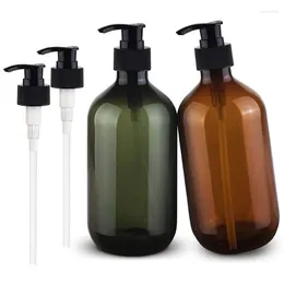 Liquid Soap Dispenser 17Oz Hand Dish For Kitchen Bathroom Countertop Refillable Lotion Pump Bottles