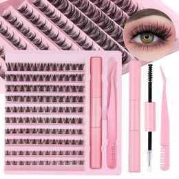 DIY Cluster Eyelashes 120Pcs Segmented Lashes Naturally Soft Light Handmade Reusable Curl Individual Eyelashes Extensions Grafted Lashes