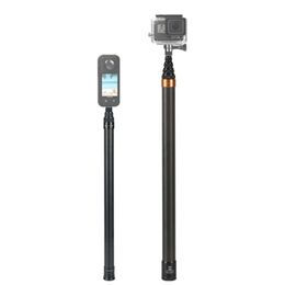 Selfie Monopods 3.0M Carbon Fibre Extended Selfie Stick for DJI Osmo Action Insta360 Action Camera Sticks with 1/4 Hole for Tripod 24329