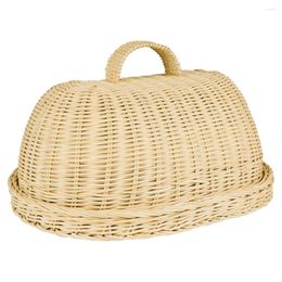 Dinnerware Sets Rattan Cover Kitchen Accessory Storage Tray Tents Fruit Basket Protective Bread With Lid