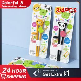 Chopsticks 3/4PCS Beginner Lightweight Bpa Free Easy To Use Early Childhood Education Tableware Child Development Highest Rated