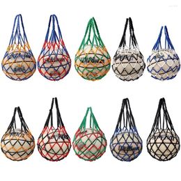 Storage Bags Weaving Nylon Net Bag Ball Carrying Multiple Colors Basketball Carry Mesh Football Balls