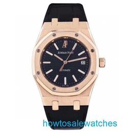 Mens AP Wristwatch Royal Oak Series 15300 Automatic Mechanical Mens Watch 18K Rose Gold Diameter 39mm Octagonal Appearance Design Single Watch