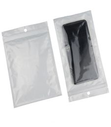100pcslot 912cm reopen zipper bagwhite transparent BOPP pearlised film ziplock bag resuable pack coffee beancookie storage po5304373