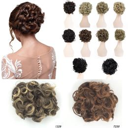Chignon Chignon NK BEAUTY Curly Clip In on Bun Stretch Scrunchie Updo Hair Pieces Synthetic Combs In Messy Bun Hair Piece for Women