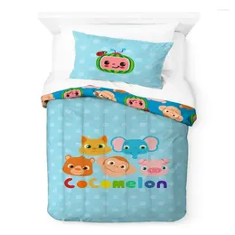 Bedding Sets Kids 2-Piece Twin/Full Reversible Comforter And Sham Set Microfiber Moonbug Bed Straps Capybara Covers For Beds