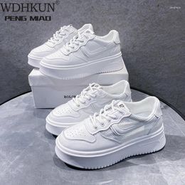 Fitness Shoes 2024 White Sneakers Women Summer Mesh Ladies Vulcanized Breathable Sports Basket Femme Casual Platform