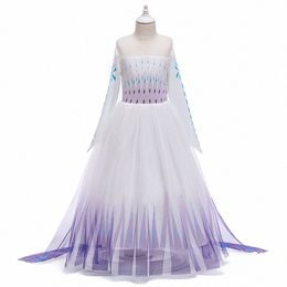 kids Designer Girl's Dresses dress cosplay summer clothes Toddlers Clothing BABY childrens girls blue summer Dress z1Kl#