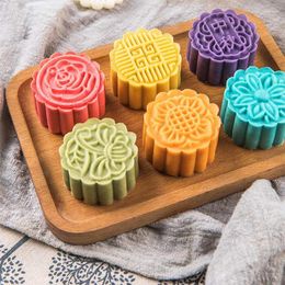 Baking Tools Jelly Mooncake Mould Plastic Mould Press With Cookie Stamps Round Chinese Traditional Moon Cake 0086