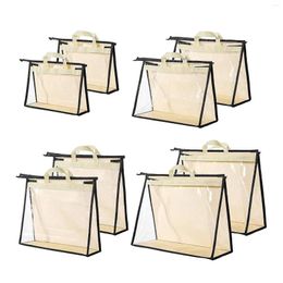 Storage Bottles 8 Pcs Handbag Dust Bags Clear Purse Organizer For Closet Small To Extra Large Free Zipper Bag