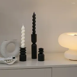 Candle Holders Living Room Party Modern Black Minimalist Nordic Stand El Metal Nook Porta Candele Home Decoration