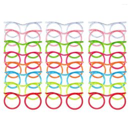 Disposable Cups Straws 24 Pcs Glasses Circulating Straw Funny Drinking Eyewear Plastic Fashionable Eyeglasses Creative Child