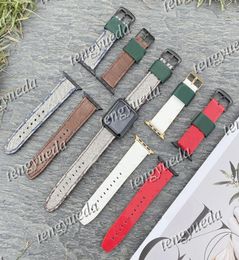 Fashion Designer Watch Straps 38 40 41 42 44 45 mm for Smart Watches Series 1 2 3 4 5 6 High Quality Embossed Leather Pattern Band5364245