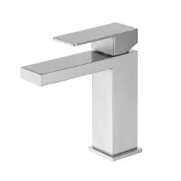 Bathroom Sink Faucets Waterfall Spout Faucet Modern One Hole Rv Commercial Lavatory Vanity Bar Basin Mixer Tap Brushed Nickel