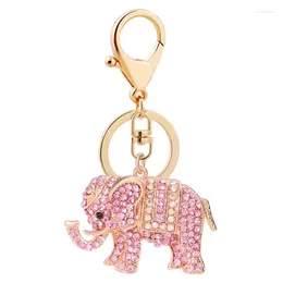 Keychains Pink Elephant Keychain Animal Pendant Keyring For Women Men Car Key Holder Gift