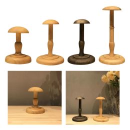 Stands Countertop Wooden Display Holder Stand for Baseball Cap Beret Wig Hairpiece