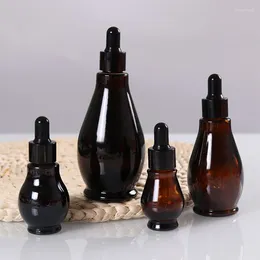 Storage Bottles 1pcs Dropper 5ml-10ml Reagent Eye Drop Amber Glass Liquid Pipette Bottle Refillable Travel