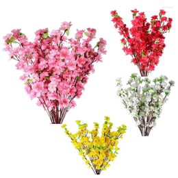 Decorative Flowers 10Pcs Peach Blossom Bouquets Faux Fake Plants For Decor