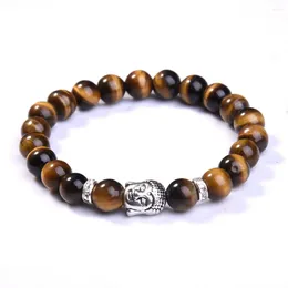 Strand 8mm Buddha Beads Bracelets Bangles Natural Stone Charm For Women And Men Jewelry 2024 Bracciali Lava Pulseiras