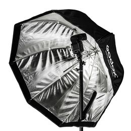 Godox 120cm Umbrella Octagonal Honeycomb Grid Softbox with 280cm Aluminium Light Stand,Holder Bracket Kit for Flash Speedlight