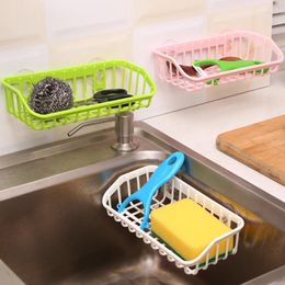 Hooks Multifunctional Durable Suction Cup Dishwashing Sponge Holder Hanging Storage Rack Drain Sink Shelf Kitchen Accessories