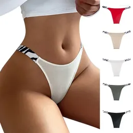 Women's Panties 2024 Sexy Thong Soft Underwear Seamless Briefs Solid Colour Female Lingerie S-2XL Cotton Thongs