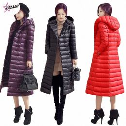 Pulabo 2024 nuova giacca LG ER spessa in piumino di cotone lucido per le donne cappotto invernale trapuntato invernale 09f3 #