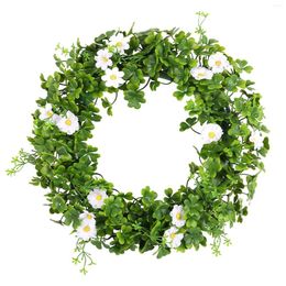 Decorative Flowers St. Patrick's Day Faux Wreath 2024 Spring Outdoor Patio Decoration Door Hanging Easter Party Favor Decorations Home