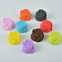 Baking Moulds 8 Piece Flower Rose Cake Mold Cupcake Liner Tool Stencil Form Pastry Soap Chocolate Muffin Silicon Biscuit Kitchen