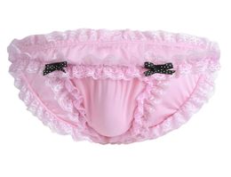 Panties for Mens Lingerie Sissy Maid Floral Lace Soft Bikini Briefs Underwear Underpamts Breathable Lowrise Underwear1943646