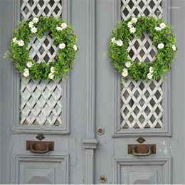 Decorative Flowers Wreath Durable And Long-lasting Green Four Leaf Clover Door Decoration 2024 Artificial American