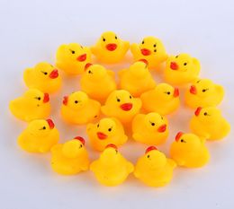 high quality baby bath water duck toy sounds mini yellow rubber ducks bath small duck toy children swiming beach gifts dhl7586378