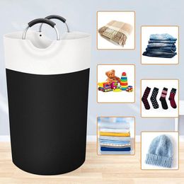 Laundry Bags Large Capacity Waterproof Basket Household Foldable With Foam Protected Aluminum Handles