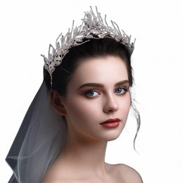 crown Tiara Hairbands Wedding Hair Accories for Women Bridesmaids Crowns Jewellery Water Drop CZ Luxury Party Headwear 70YN#