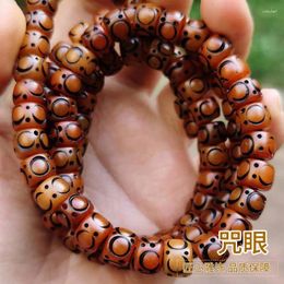 Strand Mantra Eye 108 Beads Ethnic Tibetan Style Crafts Backflow Old Materials Carved Wholesale Bracelet