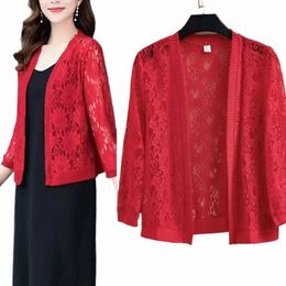 women Floral Lace Cardigan Lightweight Women Summer Lace Cardigan Solid Color Sun-resistant Ladies Summer Short Top Cover Up u3so#