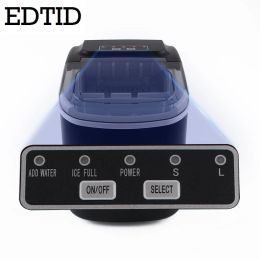 EDTID Mini Automatic Electric Ice Maker Bullet Round Block Ice Cube Making Machine 15kgs/24H Small Bar Milk Tea Coffee Shop EU